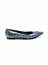 Load image into Gallery viewer, BURBERRY Size 6.5 Gunmetal Leather Solid Flats
