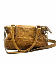 Load image into Gallery viewer, GIVENCHY Caramel Leather Crinkled Handbag
