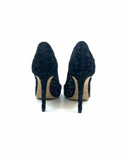 Load image into Gallery viewer, JIMMY CHOO Size 8.5 Black Velvet Cheetah print Pumps

