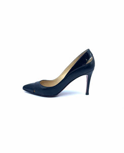 CHRISTIAN LOUBOUTIN Size 9 Black Leather Pumps