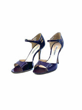 Load image into Gallery viewer, MANOLO BLAHNIK Size 5.5 Burgundy Patent Leather Pumps
