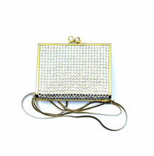 Load image into Gallery viewer, JUDITH LEIBER Silver, Gold Crystal Solid Evening Bag
