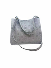 Load image into Gallery viewer, MCM Grey Calfskin Ottomar Monogram Handbag

