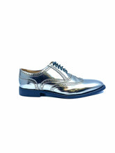 Load image into Gallery viewer, NEIL BARRETT Size 12 Silver Patent Leather Oxfords
