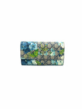 Load image into Gallery viewer, GUCCI Blue Coated canvas Floral Wallet
