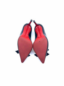 CHRISTIAN LOUBOUTIN Size 9 Black Leather Pumps