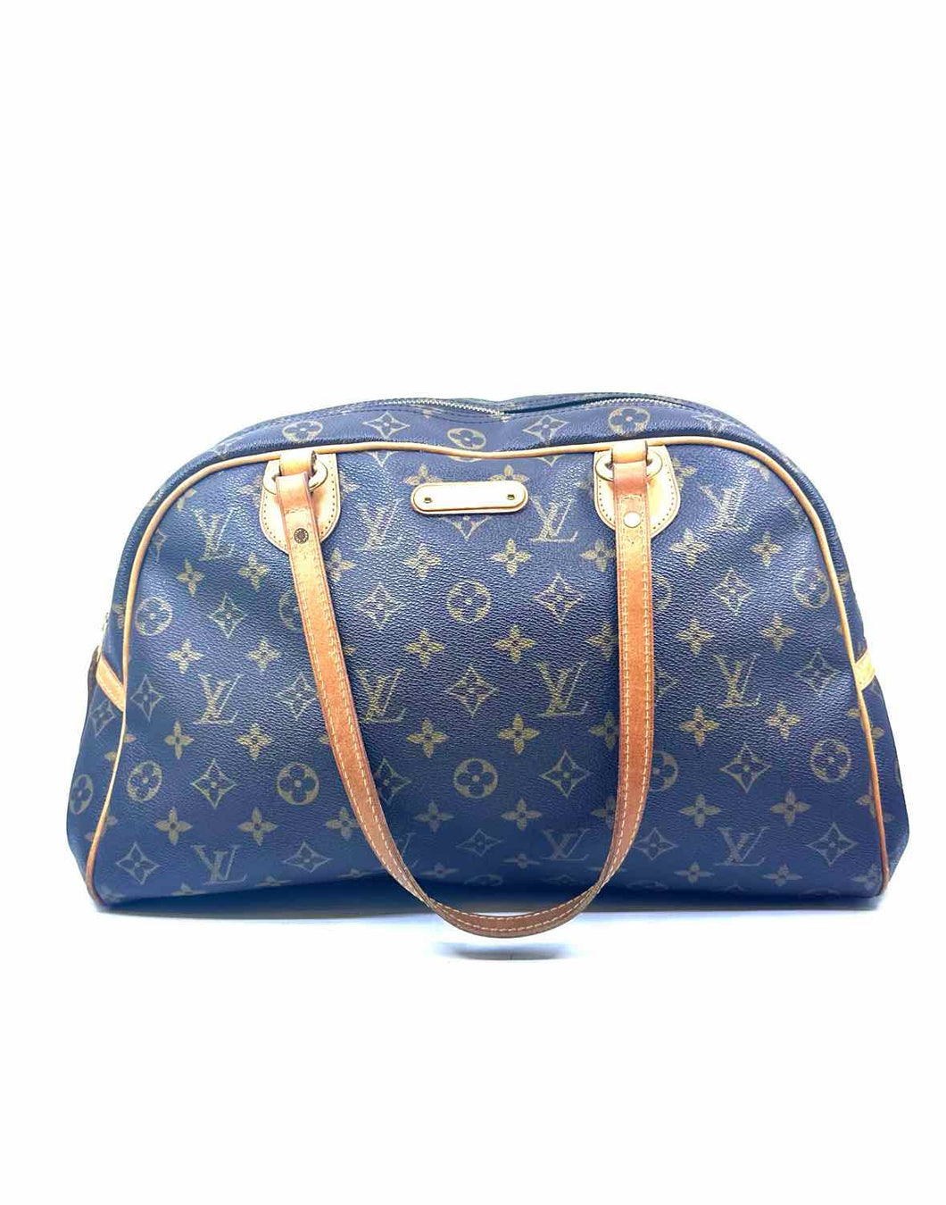 LOUIS VUITTON BROWN & BEIGE Coated canvas Handbag