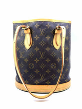 Load image into Gallery viewer, LOUIS VUITTON Petit Bucket Brown Coated canvas Monogram Handbag
