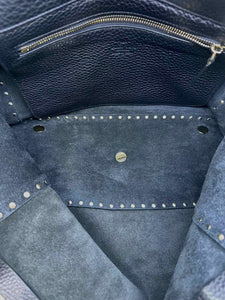 VALENTINO Black Leather Pebble Tote