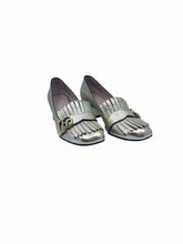 Load image into Gallery viewer, GUCCI Marmont Size 9 Gold Leather Metallic Solid Pumps
