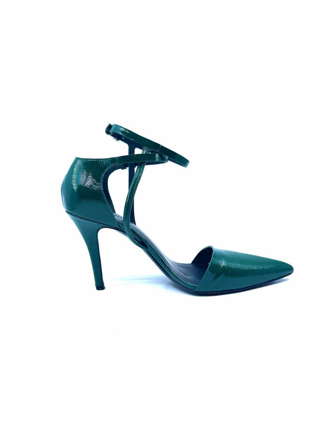 ALEXANDER MCQUEEN Size 8.5 Green Patent Leather Pumps