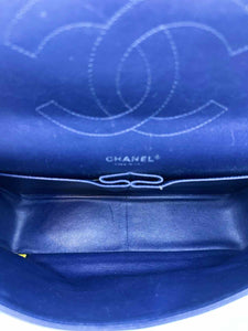 CHANEL Navy Leather Quilted caviar Handbag