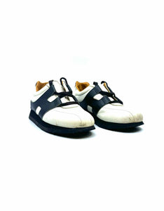 HERMES Size 6 WHITE & BLACK Sneakers
