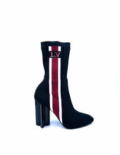Load image into Gallery viewer, LOUIS VUITTON Size 7 Black Fabric Ankle Boot
