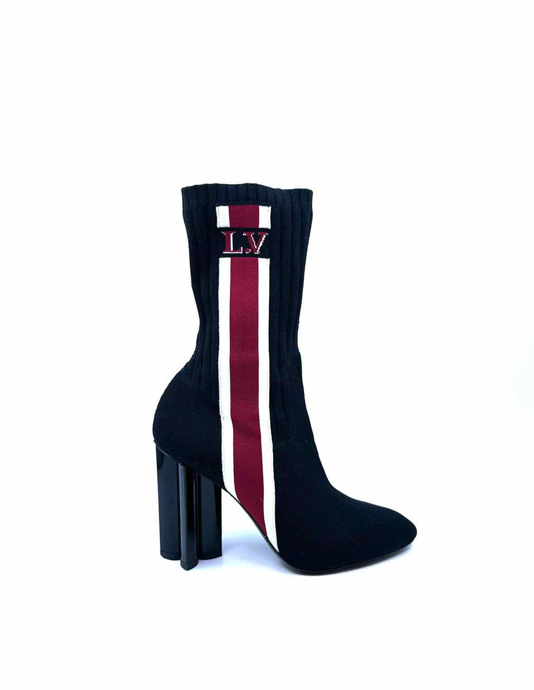 LOUIS VUITTON Size 7 Black Fabric Ankle Boot