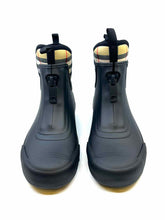Load image into Gallery viewer, BURBERRY Rainboots Size 7 Black Rubber Plaid Ankle Boot
