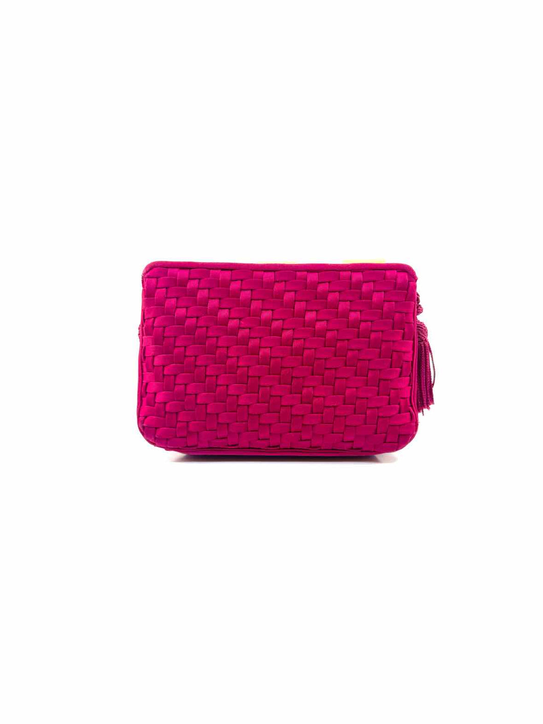 JUDITH LEIBER Fuchsia Silk Handbag