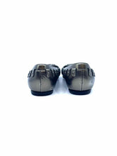 Load image into Gallery viewer, BURBERRY Size 6.5 Gunmetal Leather Solid Flats
