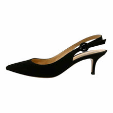 Load image into Gallery viewer, GIANVITO ROSSI Size 9 Black Suede Solid Slingback
