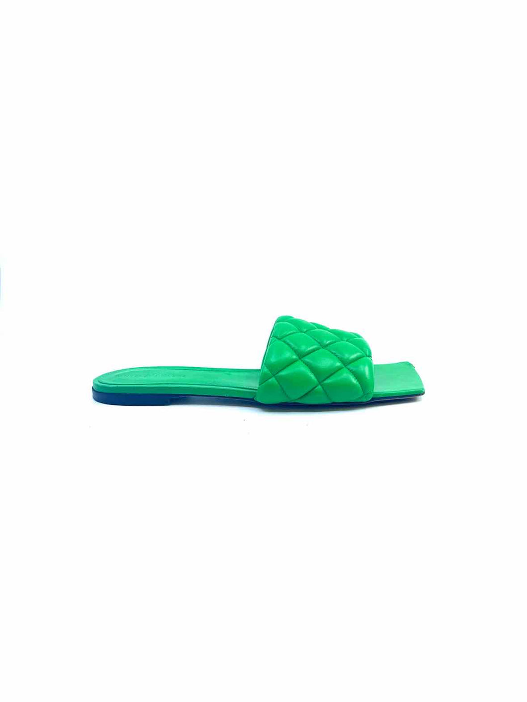 BOTTEGA VENETA Size 8.5 Green Leather Sandals