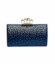 Load image into Gallery viewer, ALEXANDER MCQUEEN Black, gold Leather Studs Clutch
