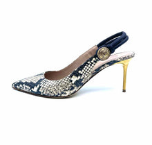 Load image into Gallery viewer, BALMAIN Size 10 Brown, beige Embossed Sling back
