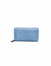 Load image into Gallery viewer, VALENTINO Rockstud Baby Blue Leather Solid Wallet
