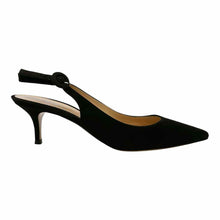 Load image into Gallery viewer, GIANVITO ROSSI Size 9 Black Suede Solid Slingback
