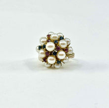 Load image into Gallery viewer, Pearl Ruby Sapphire Ring
