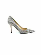 Load image into Gallery viewer, JIMMY CHOO Size 7 Gold Leather Sparkle Pumps
