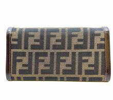 Load image into Gallery viewer, FENDI Continental Brown Canvas Monogram Wallet
