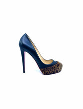Load image into Gallery viewer, CHRISTIAN LOUBOUTIN Size 10 Brown, black Leather Pony Hair Cheetah print Pumps
