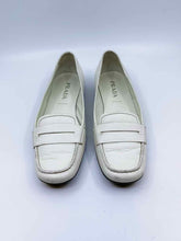 Load image into Gallery viewer, PRADA Size 5.5 White Leather Solid Flats
