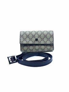 GUCCI Brown Coated canvas Monogram Waist Bag