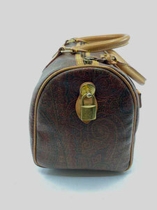 ETRO Maroon Coated canvas Paisley Handbag