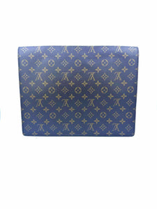 LOUIS VUITTON BROWN & BEIGE Coated canvas Clutch