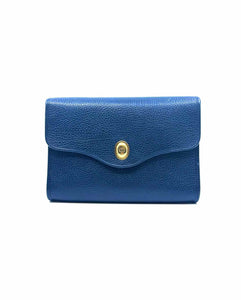 CHRISTIAN DIOR Navy Leather Clutch