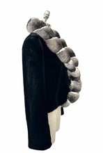 Load image into Gallery viewer, HILLIS Black Mink Chinchilla Coat Size M

