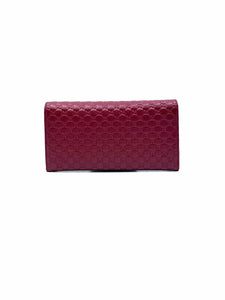 GUCCI Red Leather LOGO Wallet