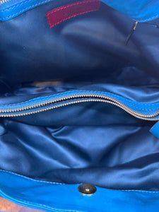 VALENTINO Blue Patent Leather Handbag