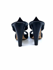 SARAH FLINT Size 8.5 Black Suede Leather Solid Sandals