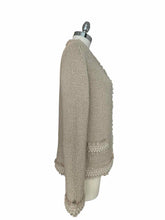 Load image into Gallery viewer, CHANEL Size 6 Beige Knit Solid Cardigan
