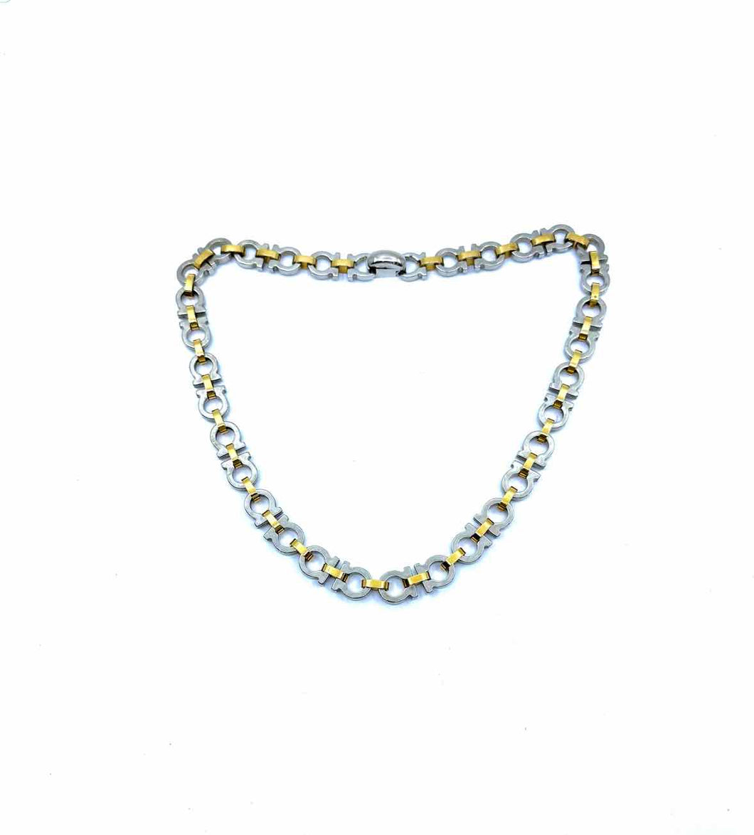 SALVATORE FERRAGAMO Gold & Silver Necklace