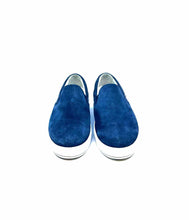 Load image into Gallery viewer, PRADA Size 8 Navy Suede Solid Sneakers
