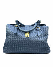 Load image into Gallery viewer, BOTTEGA VENETA Grey Leather Woven Handbag
