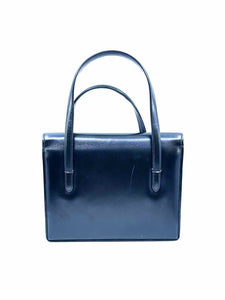 GUCCI Black Leather Solid Handbag