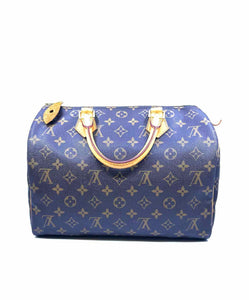 LOUIS VUITTON Speedy 30 Brown Coated canvas Monogram Handbag