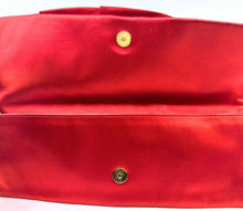 Load image into Gallery viewer, VALENTINO Red Satin Clutch
