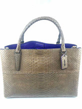 Load image into Gallery viewer, COACH Brown Python Solid Handbag
