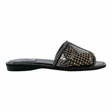 Load image into Gallery viewer, RENE CAOVILLA Size 5 Gold, Silver Crystal Geometric Sandals
